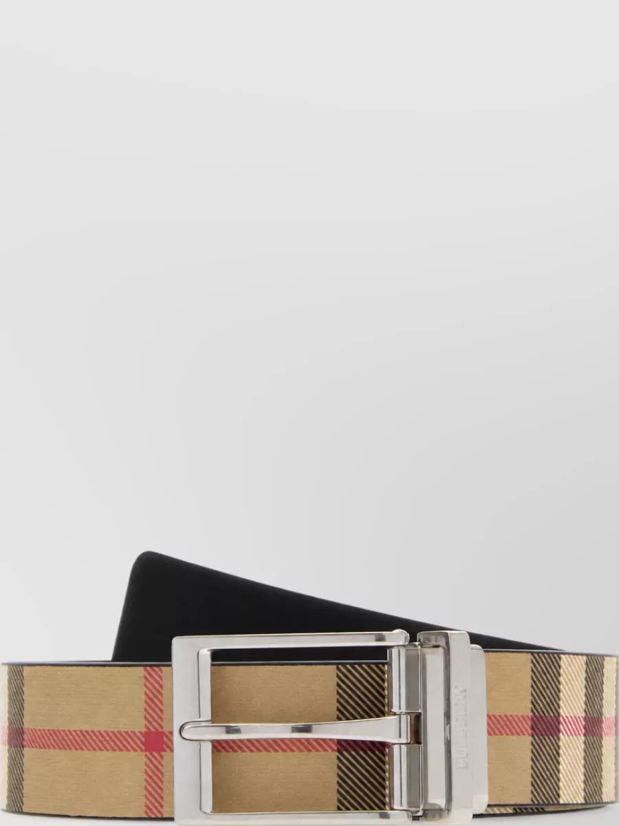 Burberry printed canvas reversible belt