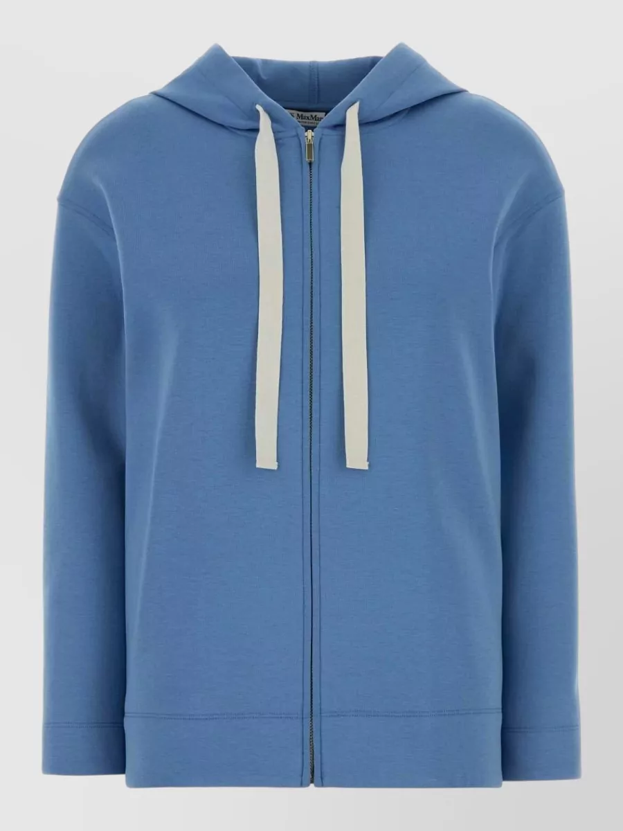 S Max Mara cotton blend hooded zip sweatshirt