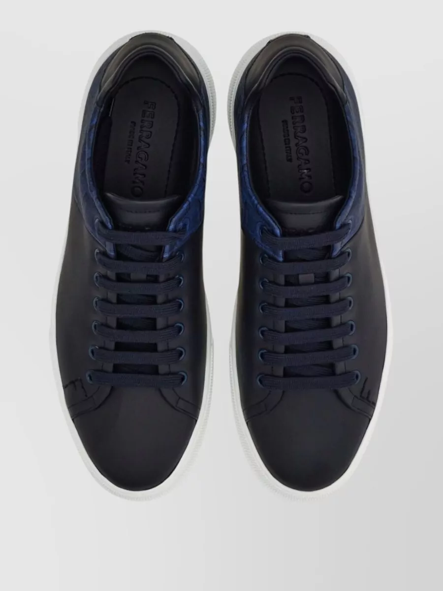 Ferragamo Leather Low-Top Sneakers