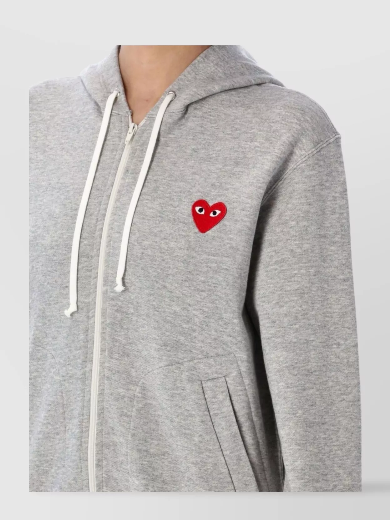 Comme Des Garçons Play Heart Zip Hoodi Back Print