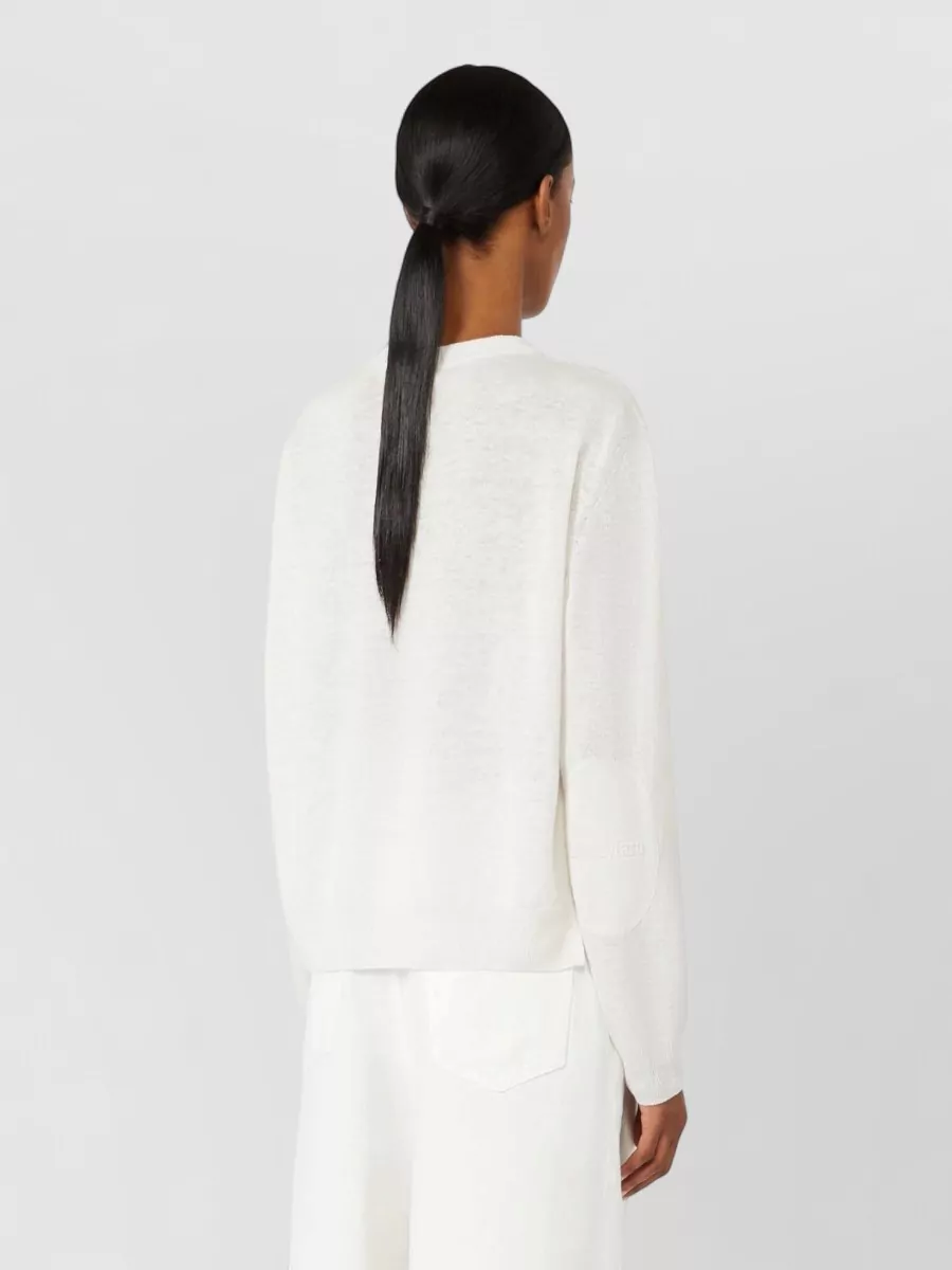 S Max Mara Linen Ribbed Crew-Neck Jumper