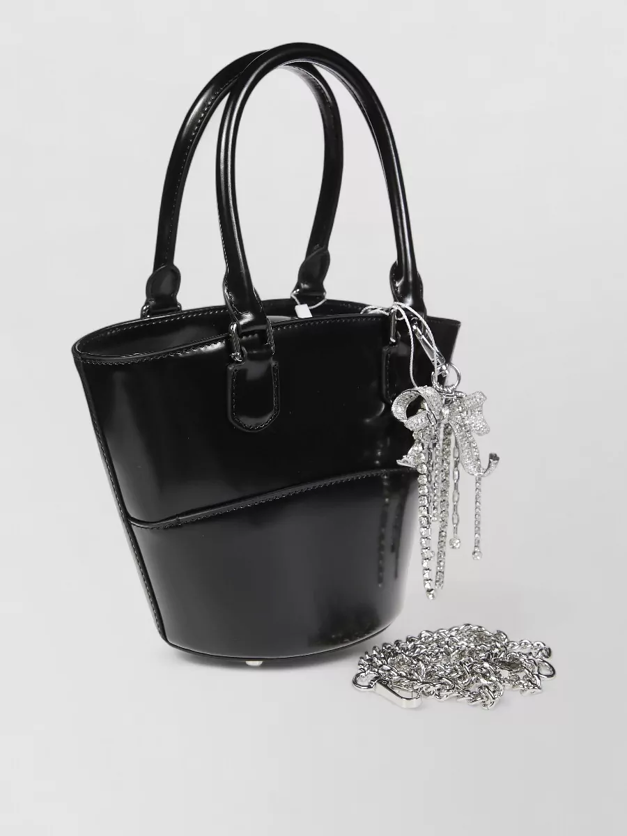 Self-Portrait The Bow Leather Tote Bag
