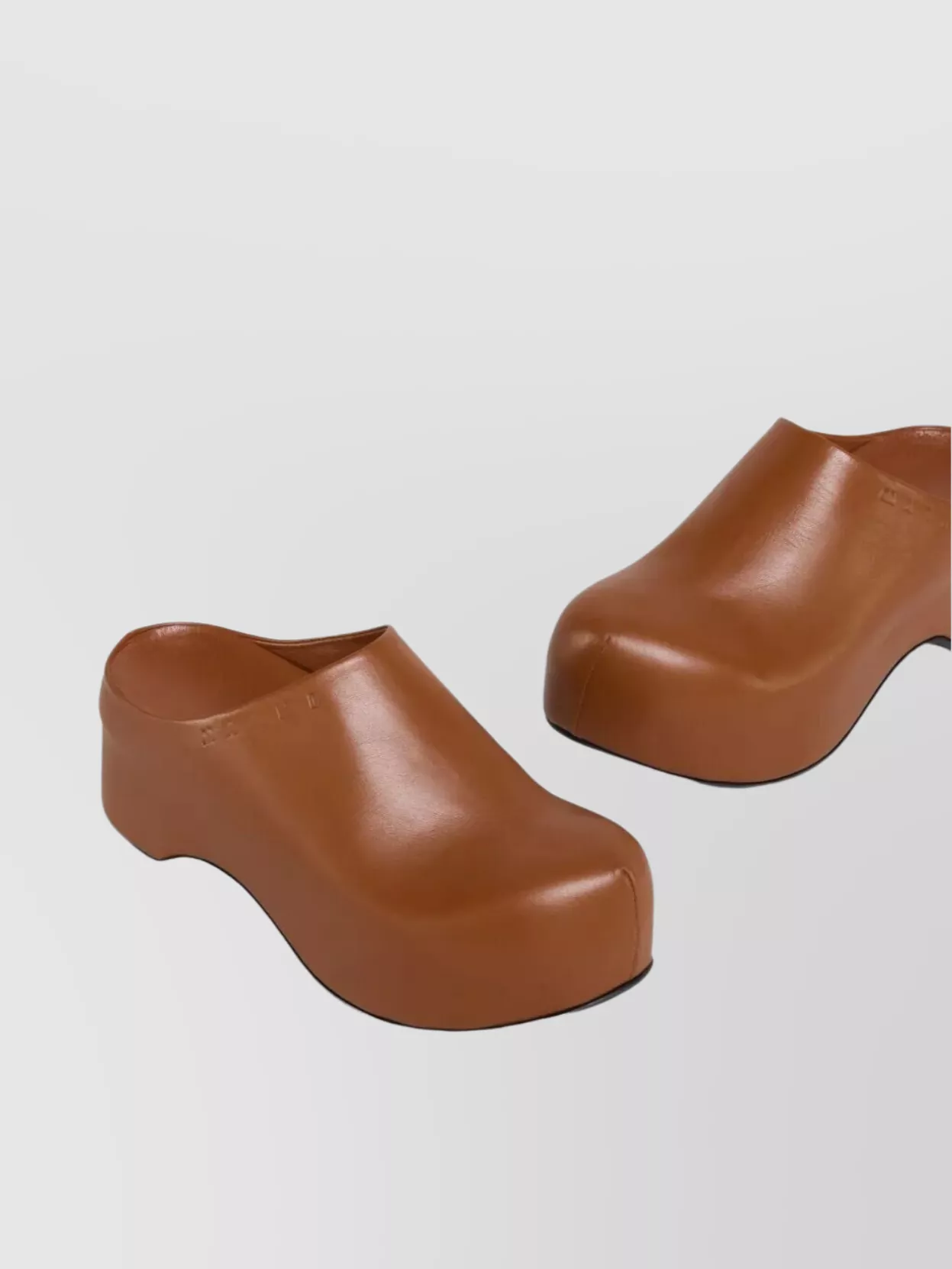 Marni Closed Back Platform Sole Round Toe Mules