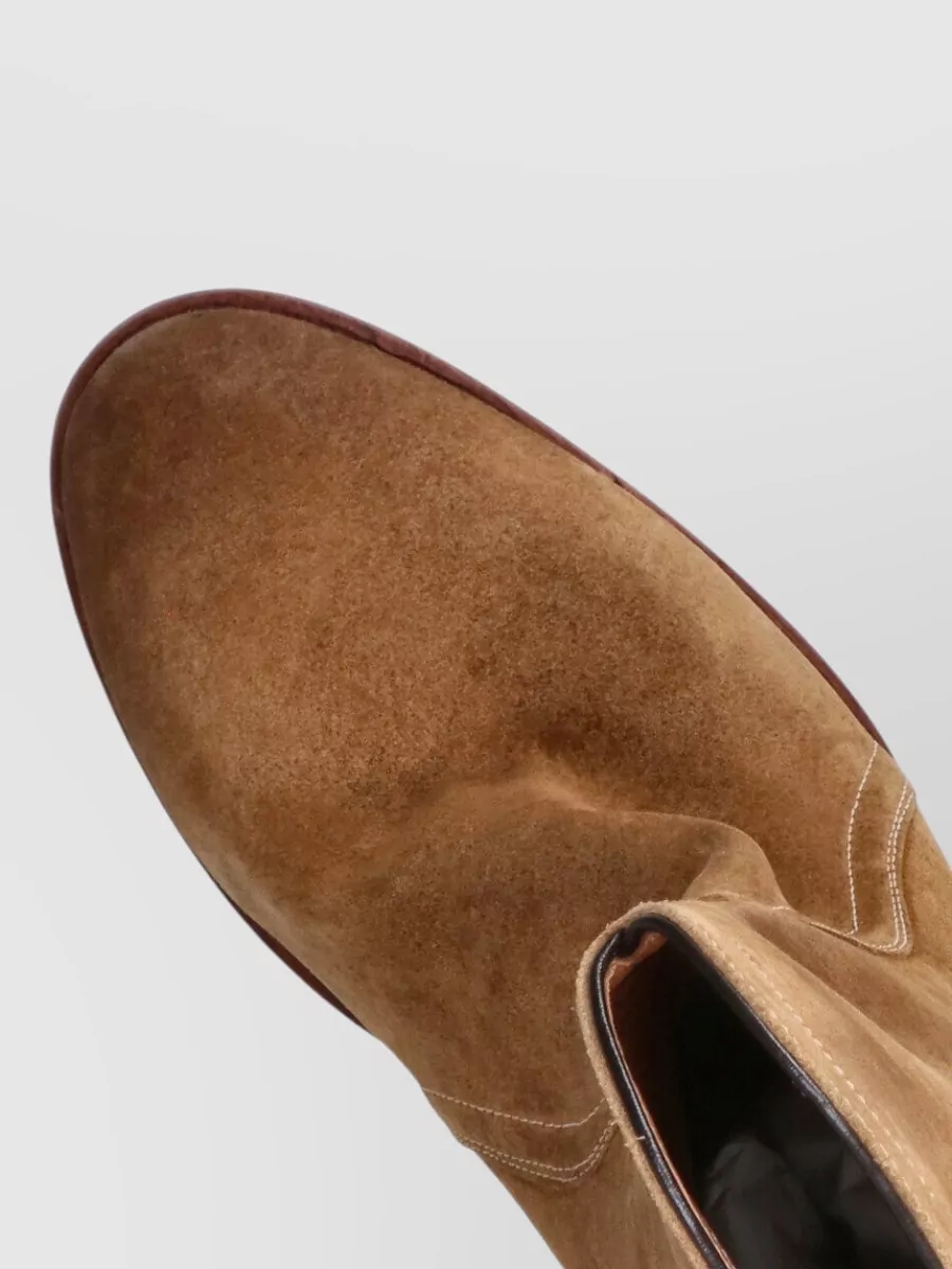 Jil Sander Suede Leather Ankle Boots