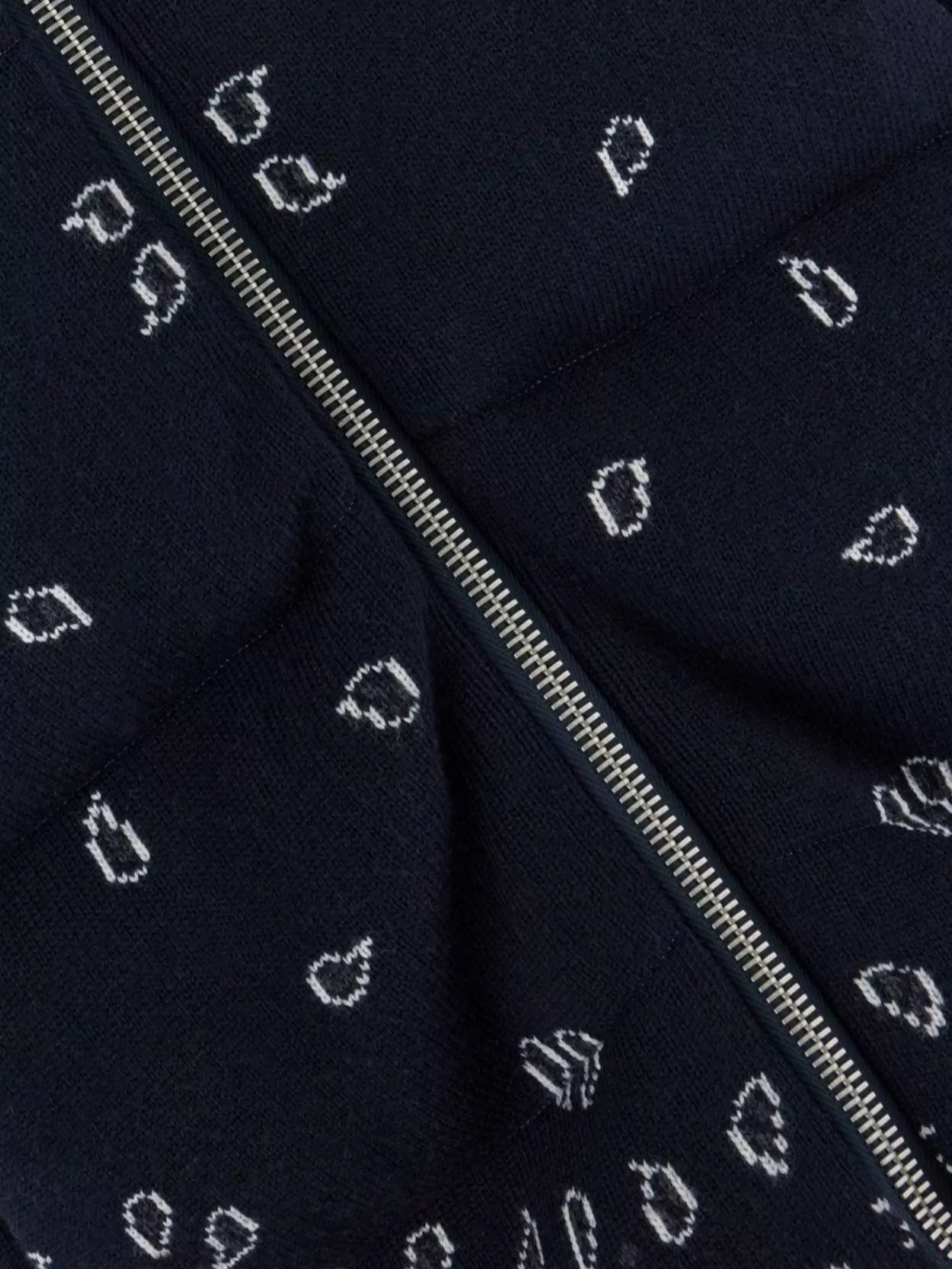 Shop Alanui Down Jacket Wool Concealed Drawstring