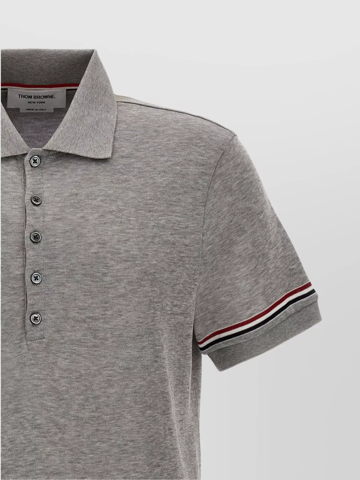 Thom Browne Striped Collar Polo Shirt