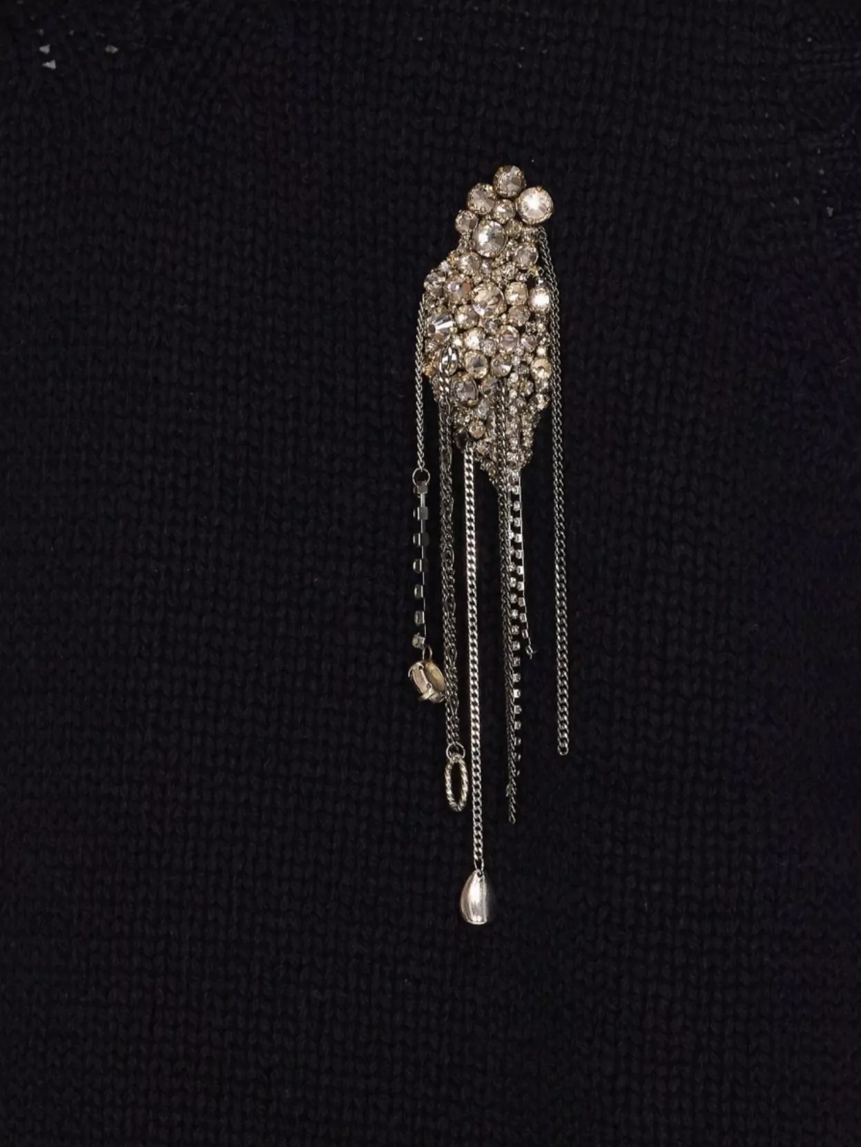 Alexander Mcqueen Crystal Embellished Sleeveless V-Neck Tank Top