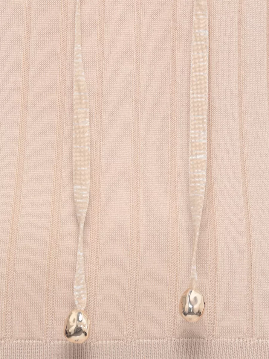 Fabiana Filippi V Neck Sweater Drawstring Detail