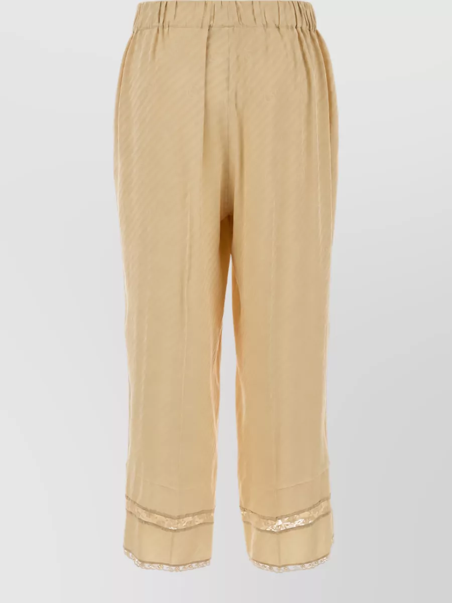 Gucci Embroidered Silk Pants