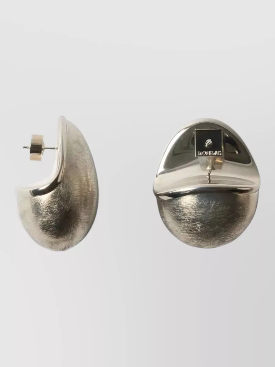 Jacquemus Brushed Hoop Earrings