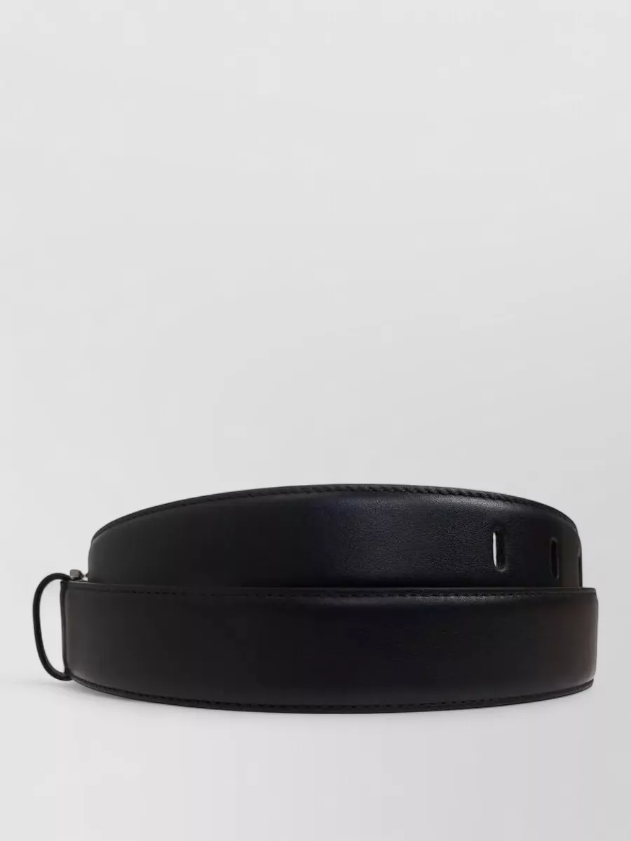 Tod's Soft Leather Belt Silver Metal Buckle