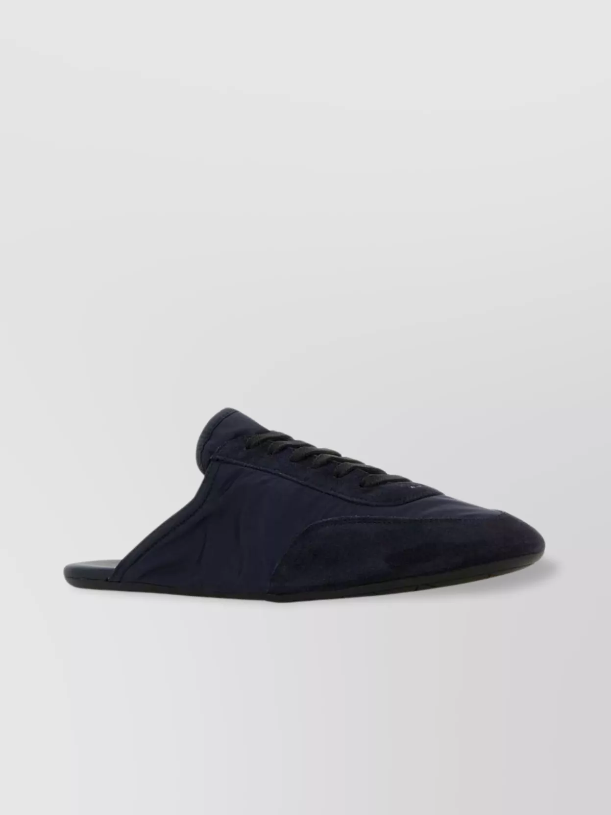 Prada Low Profile Suede And Re-nylon Slippers