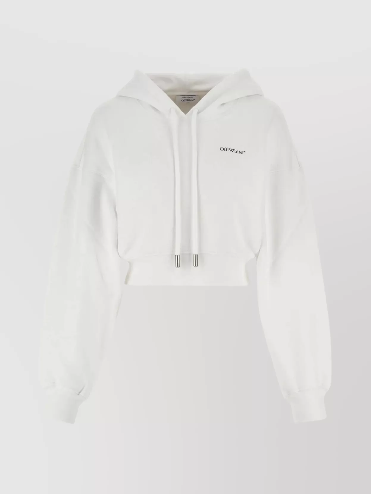 Shop Off-white Cotton Sweatshirt With Unique Back Print In White