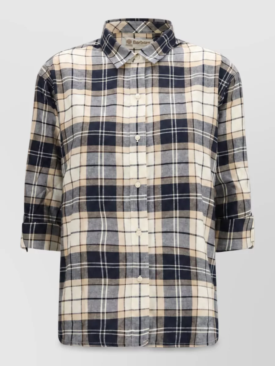 Barbour cotton checked long-sleeve shirt