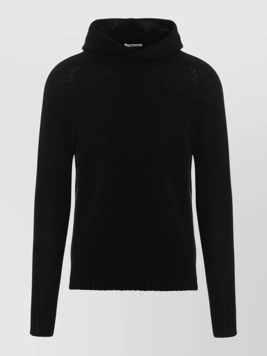 Ma'ry'ya cashmere virgin wool long-sleeve hooded sweater