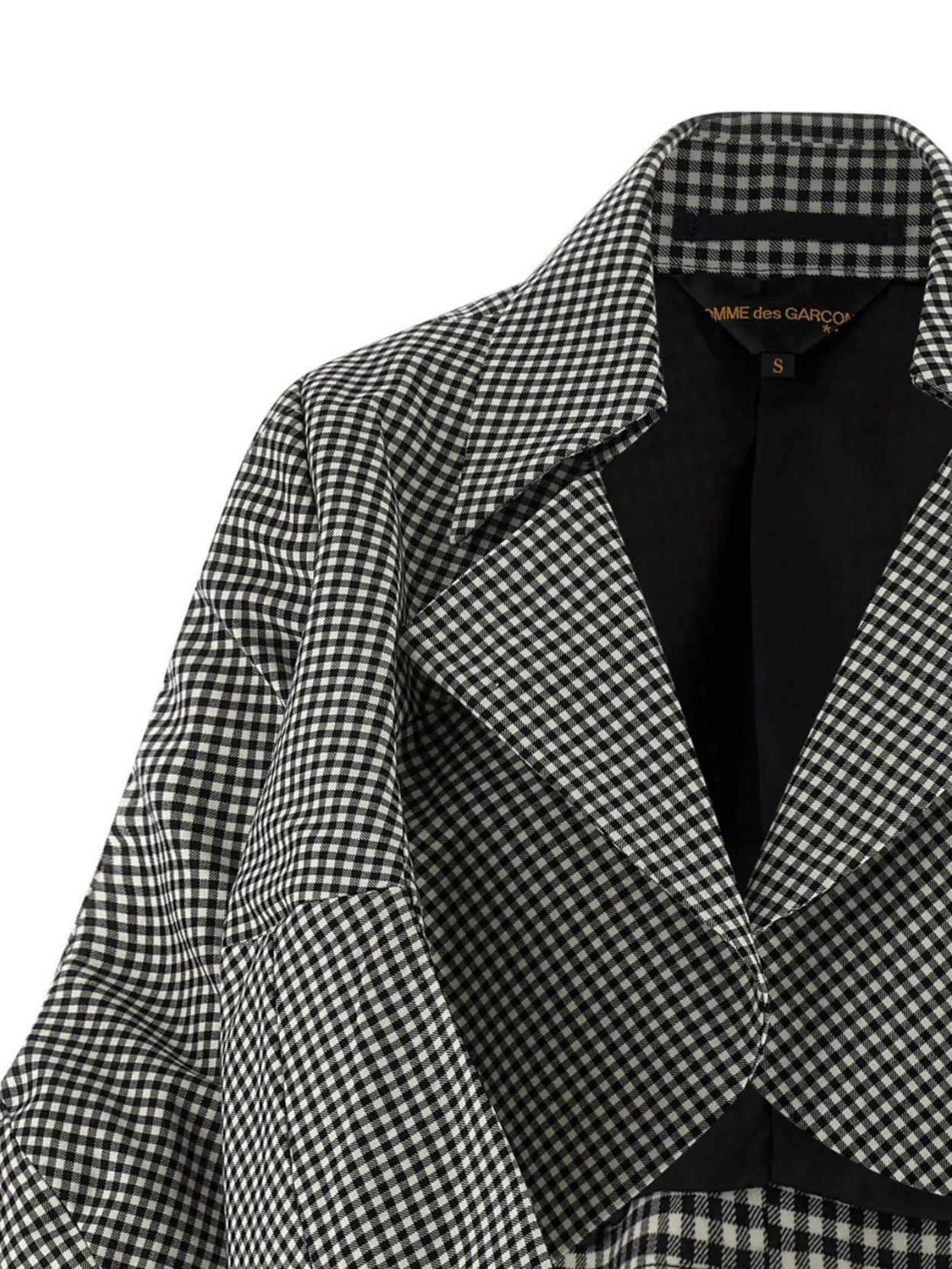 Comme Des Garçons Checkered Cropped Shrug Wide Sleeves