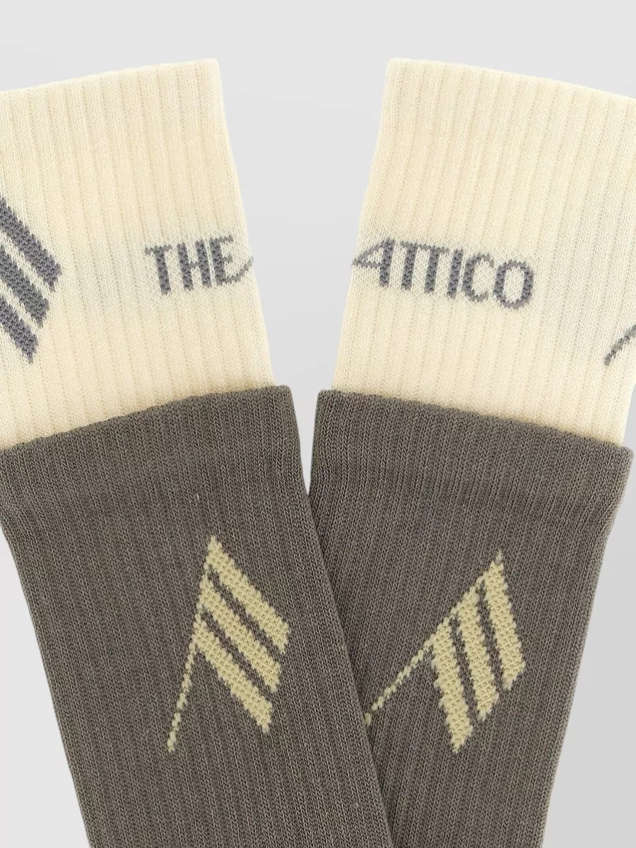 The Attico Ribbed Double Layer Socks