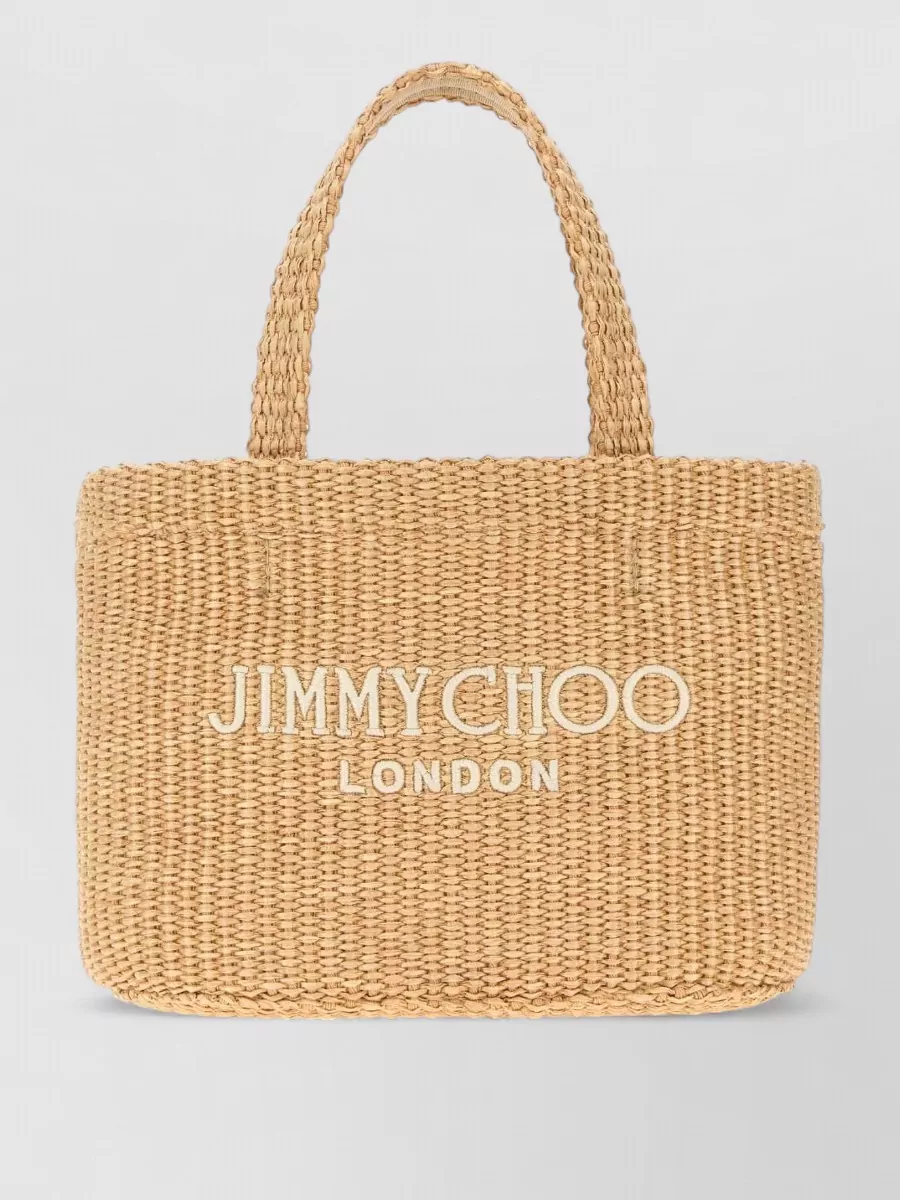 Jimmy Choo Mini Raffia Tote Bag