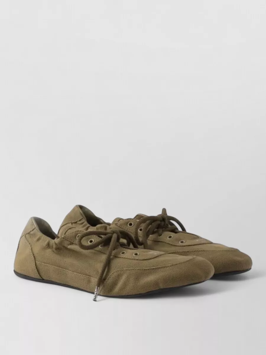 Prada Canvas Low-Top Sneakers
