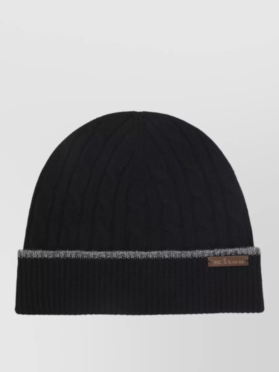 Kiton cable-knit cashmere beanie