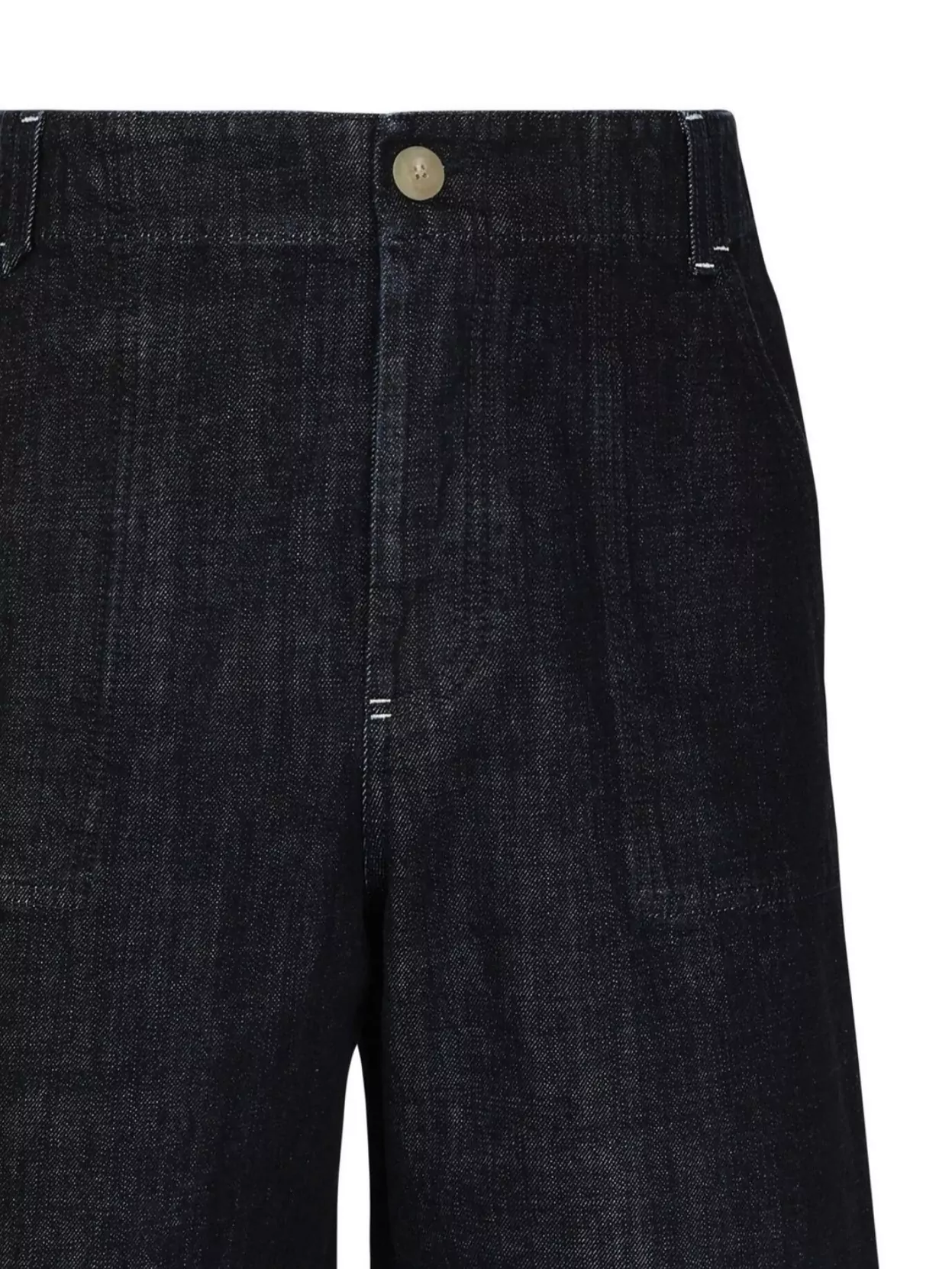 Jacquemus Bermuda Denim Shorts Contrast Stitching