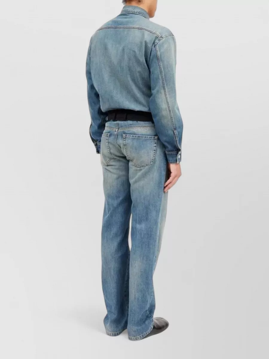 Mm6 Maison Margiela Five Pocket Trousers Belt Loops Contrast Stitching