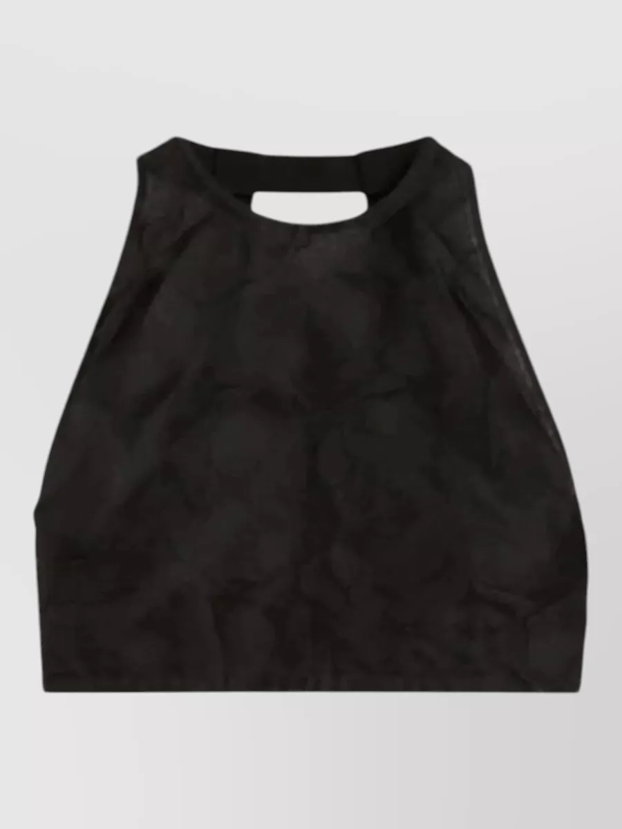 Max Mara silk sleeveless cutout cropped top