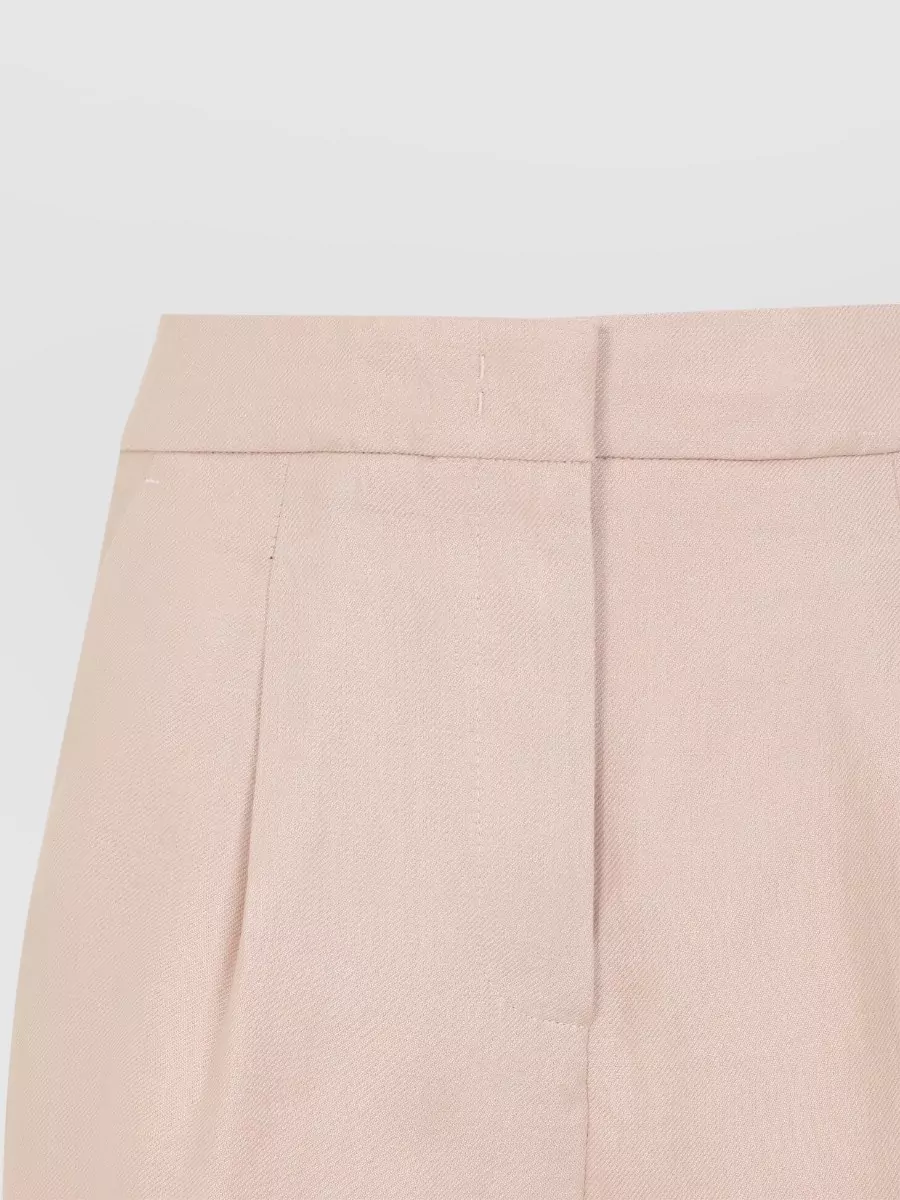 Peserico Linen Bermuda Shorts Tailored Turn Up Hem