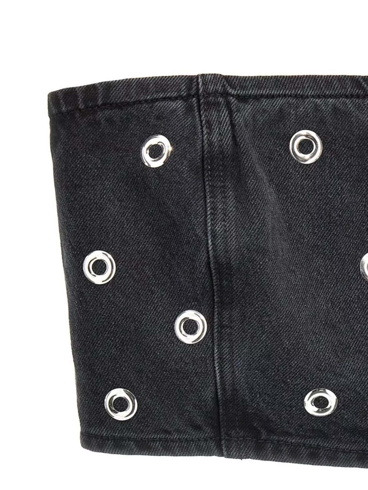 Rotate Birger Christensen Rotate Embellished Denim Bustier