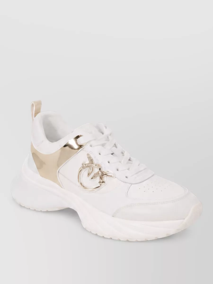 Pinko leather low-top sneakers