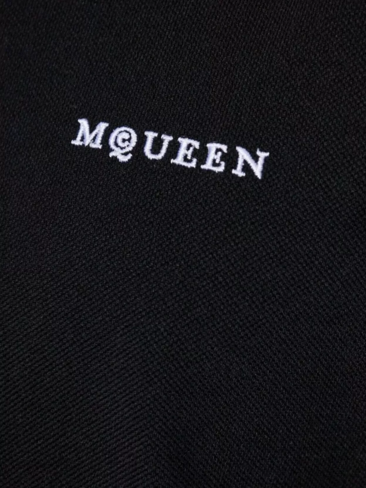 Alexander Mcqueen Embroidered Logo Cotton Piqué Polo