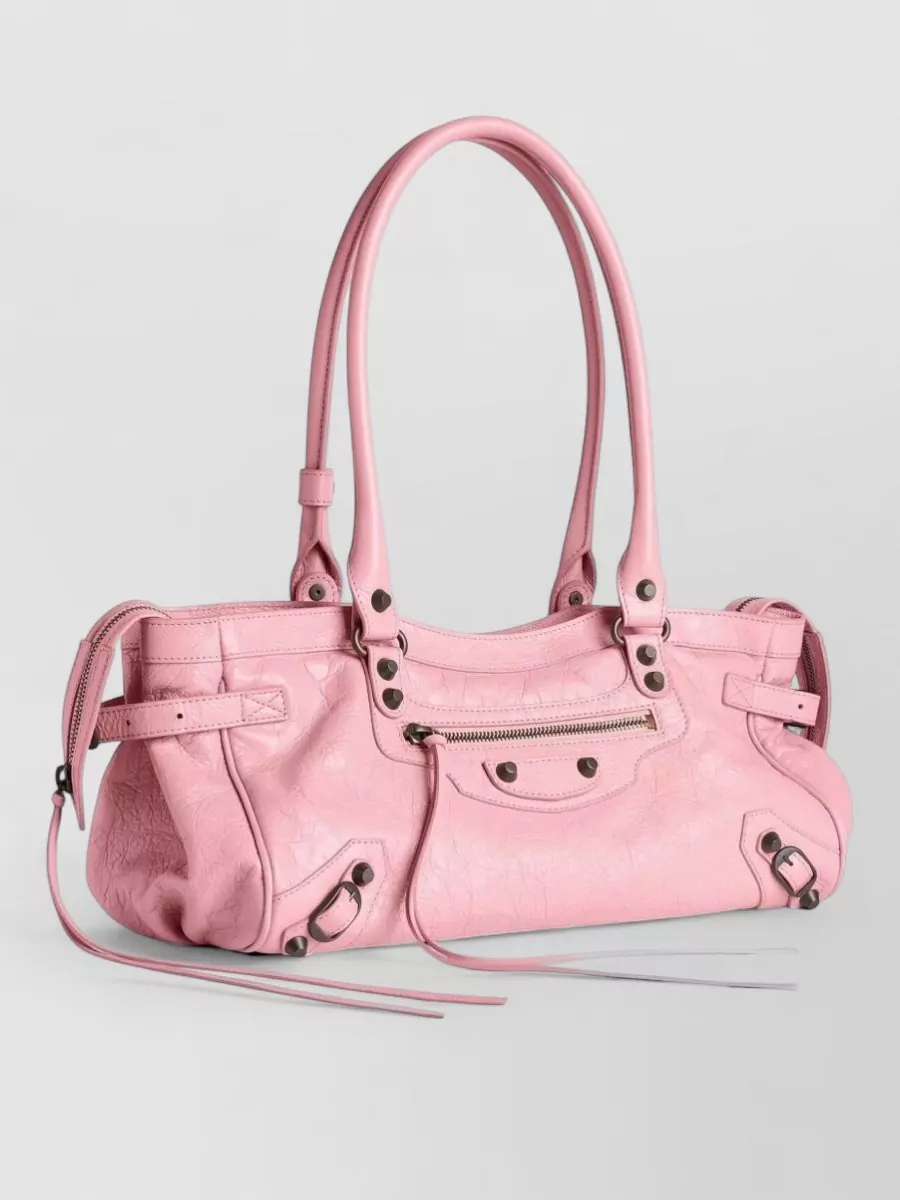 Balenciaga Le City East-West Leather Shoulder Bag