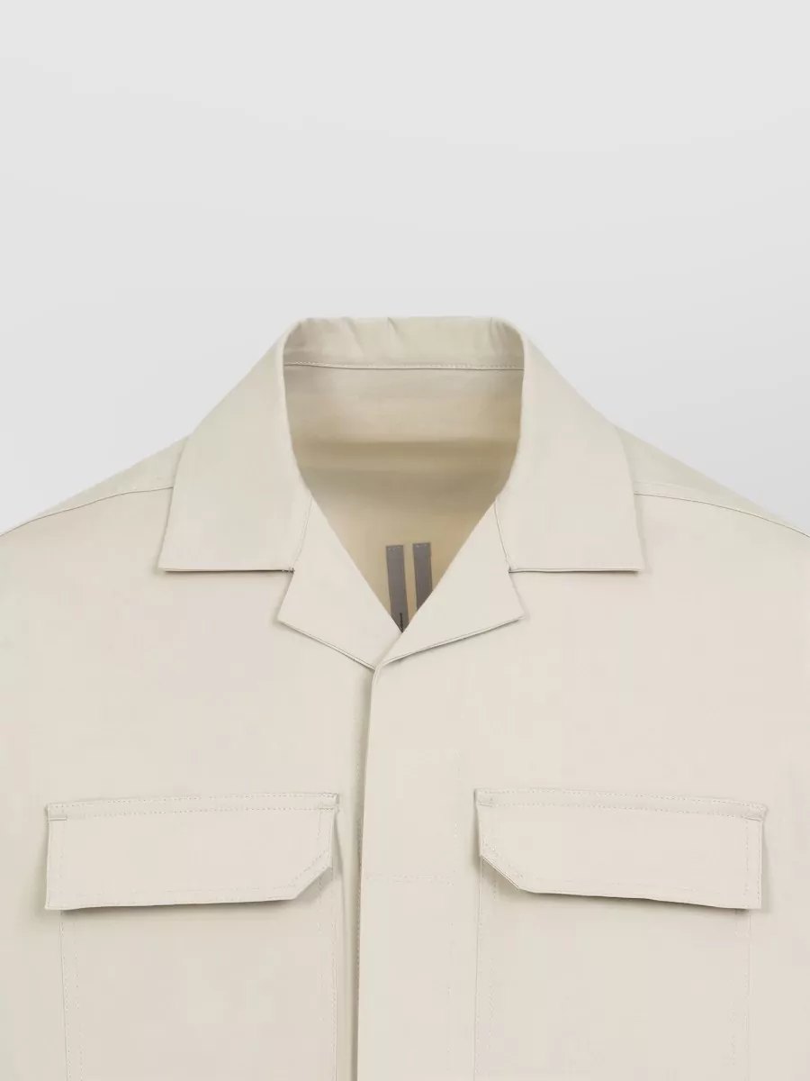 Rick Owens Cotton Oversized Short-Sleeve Shirt Jacket