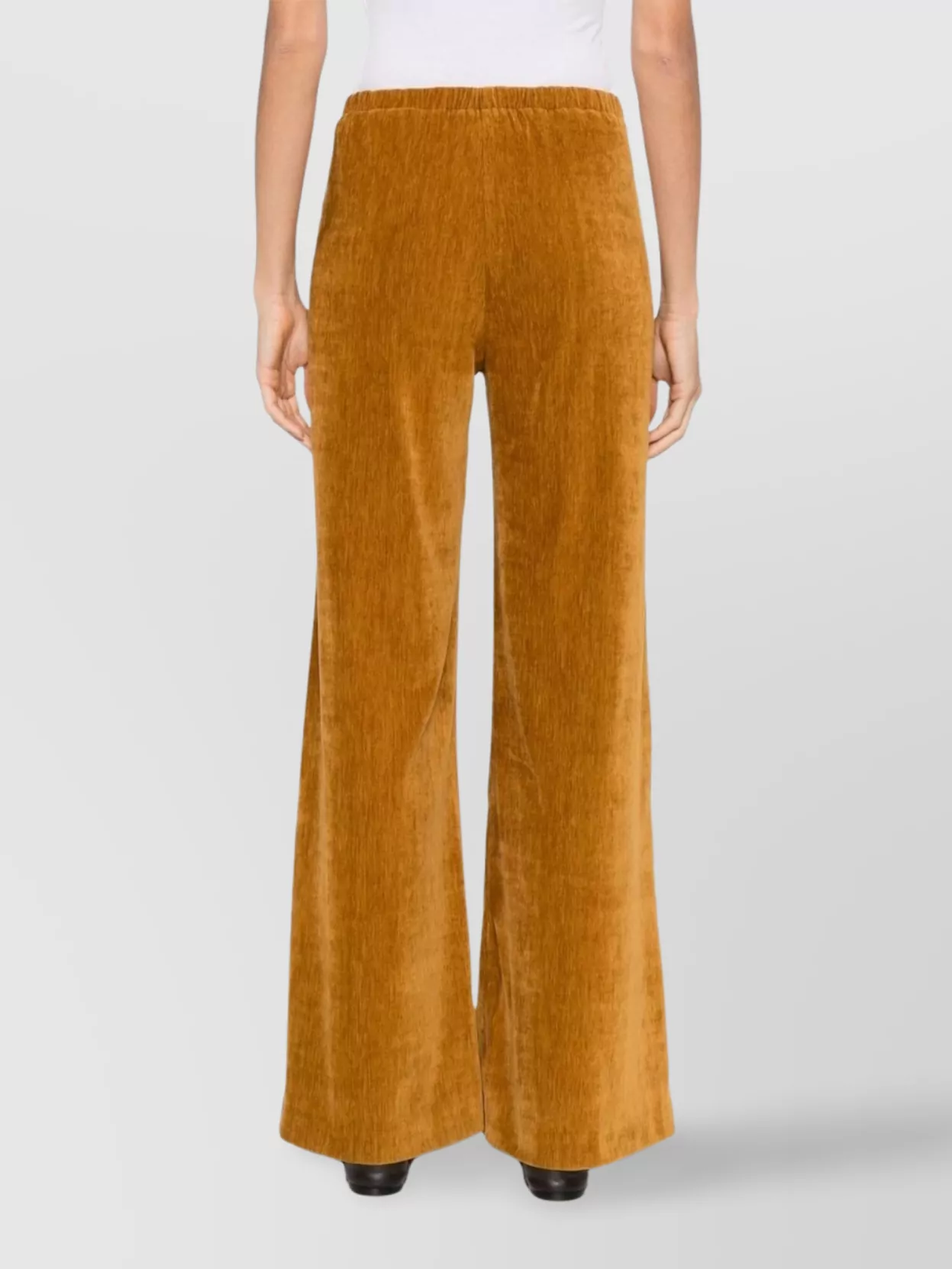 Forte Forte High-Rise Wide-Leg Velvet Trousers