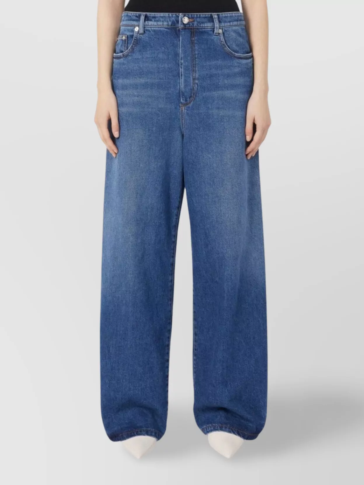 Sportmax Drop Crotch Trousers 5 Pocket Design