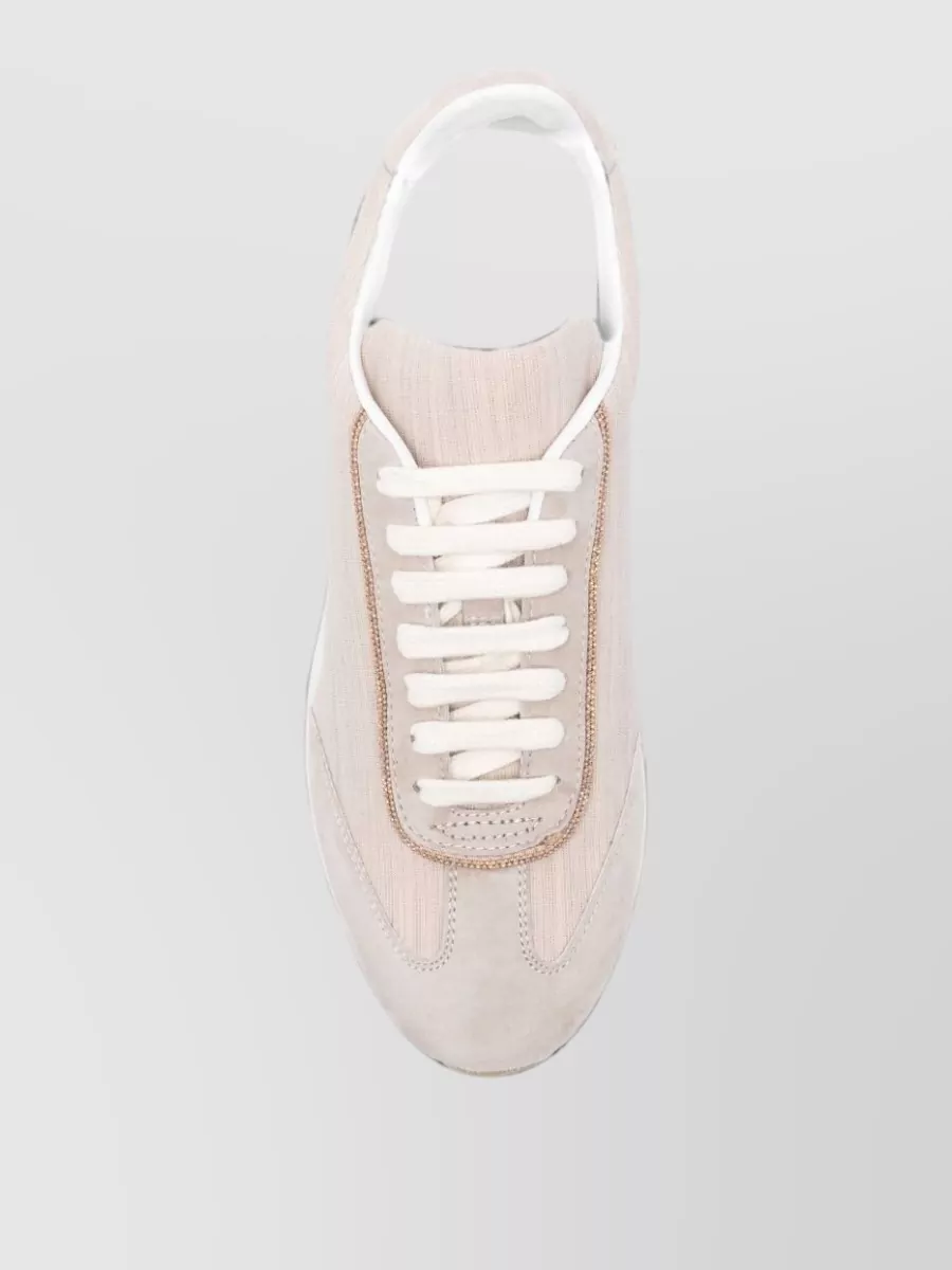Fabiana Filippi Wool Panelled Low-Top Sneakers