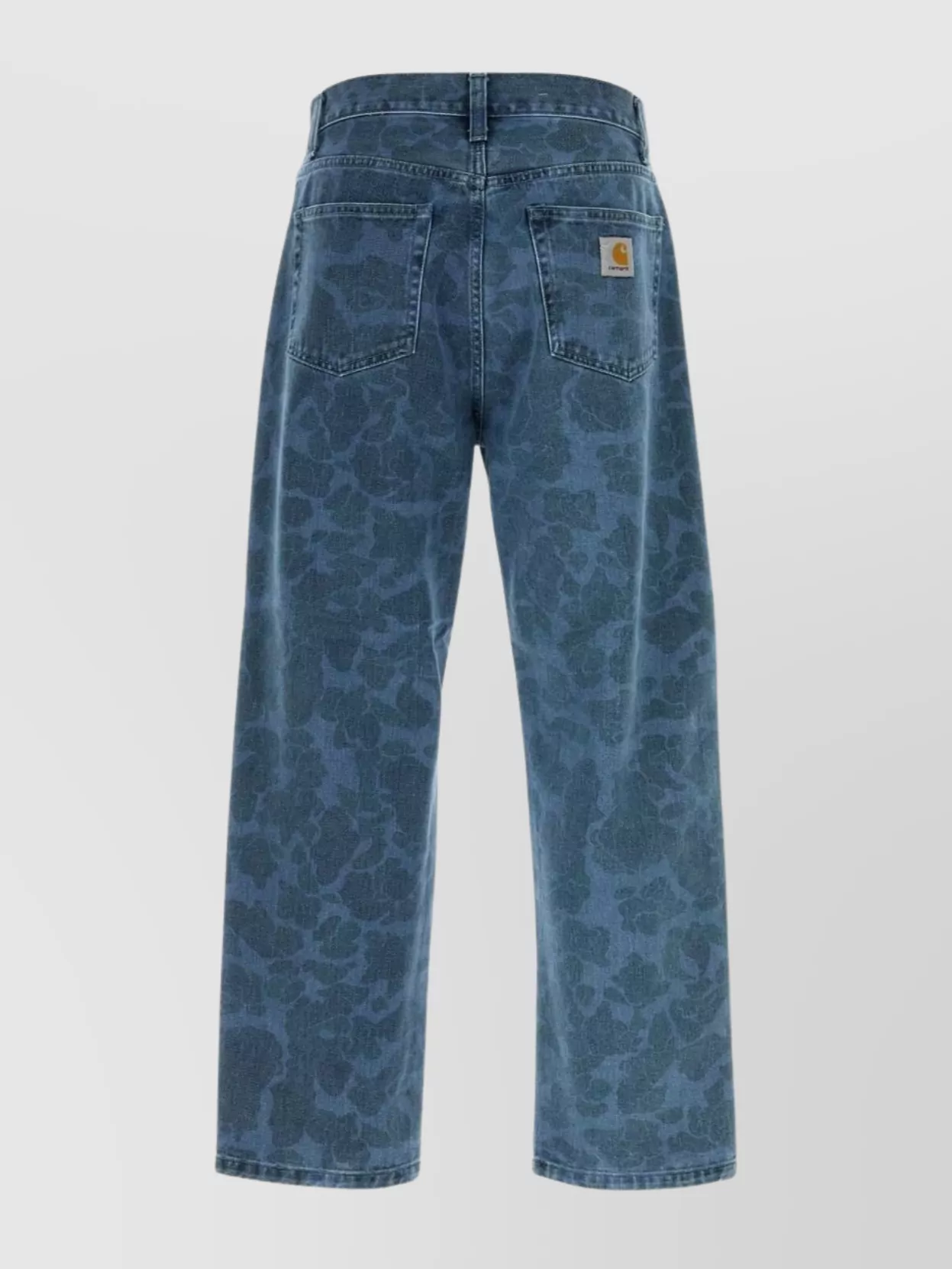 Carhartt Denim Duck Landon Trousers Five Pocket Design In Blue