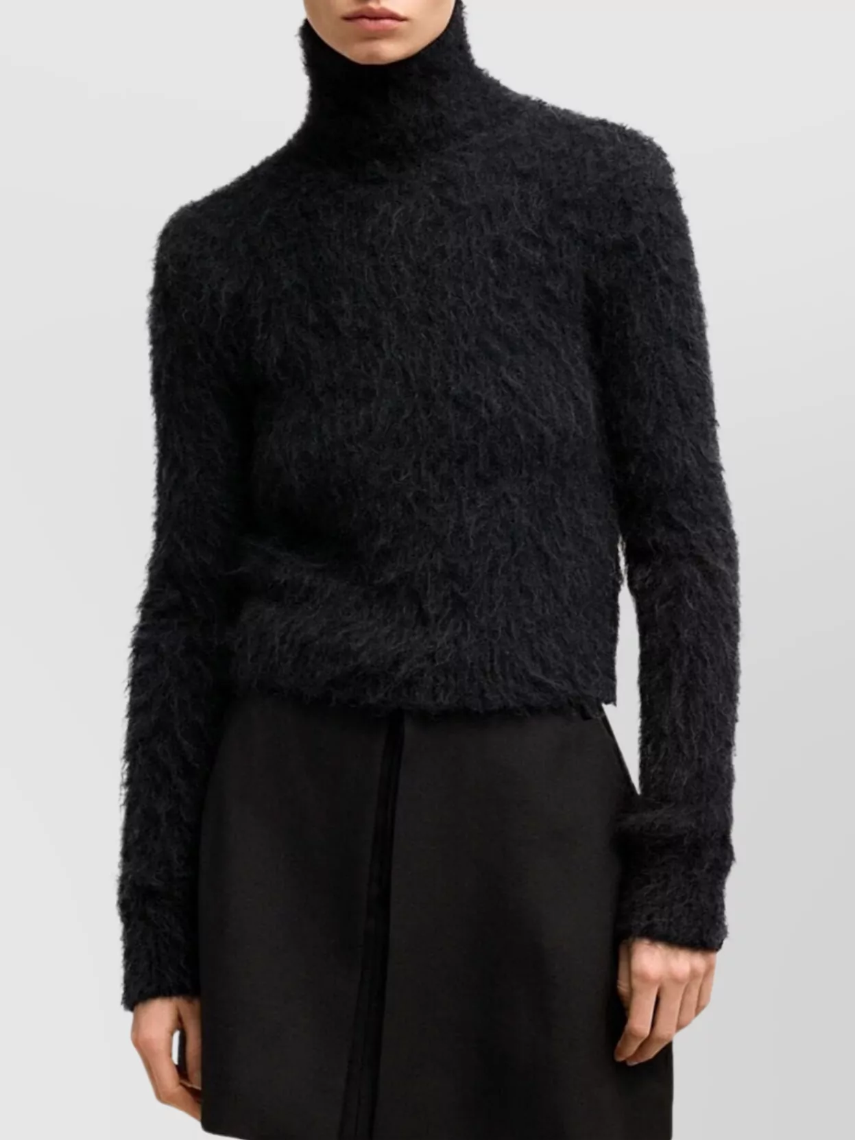 Ami Alexandre Mattiussi Ami Paris Slim Brushed Sweater Clothing In Black