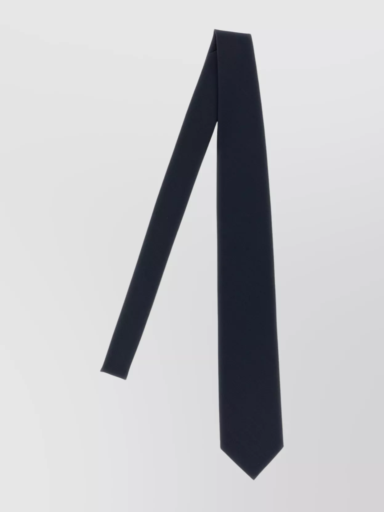 Brioni Slim Textured Wool Tie With Pointed Tip