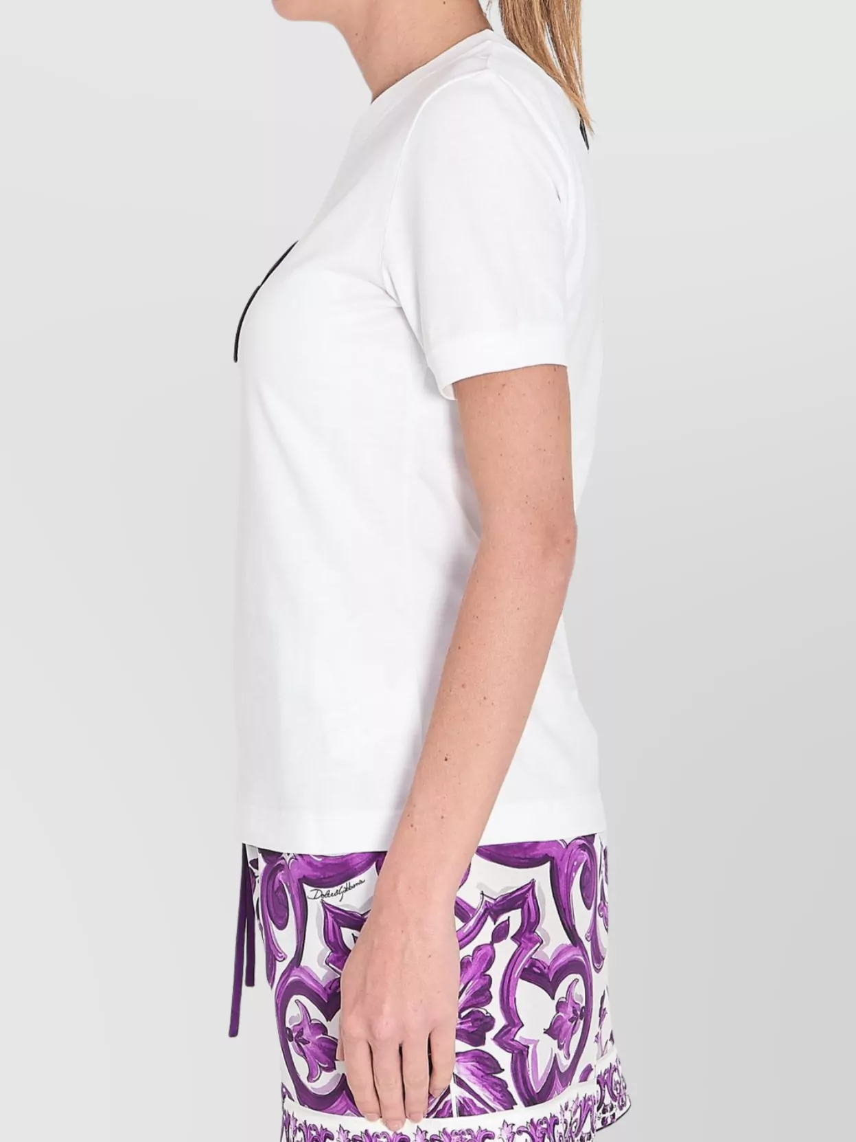 Dolce&Gabbana Cotton Ribbed Crew-Neck Short-Sleeve T-Shirt