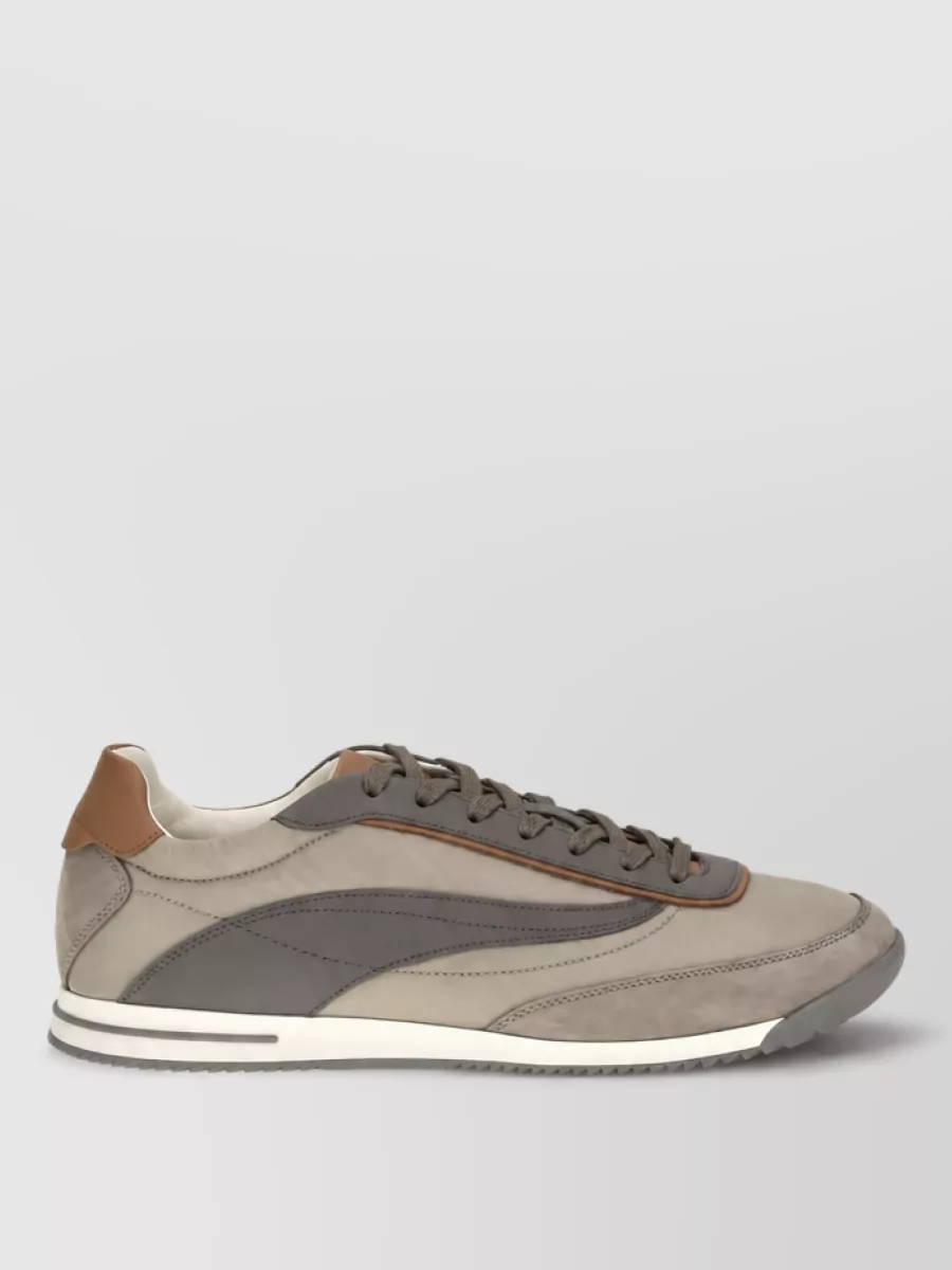 Brunello Cucinelli Suede Leather Low-Top Sneakers