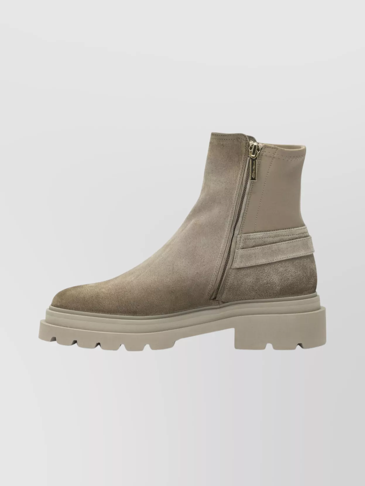 Santoni Chunky Sole Ankle Boots With Buckle Detail