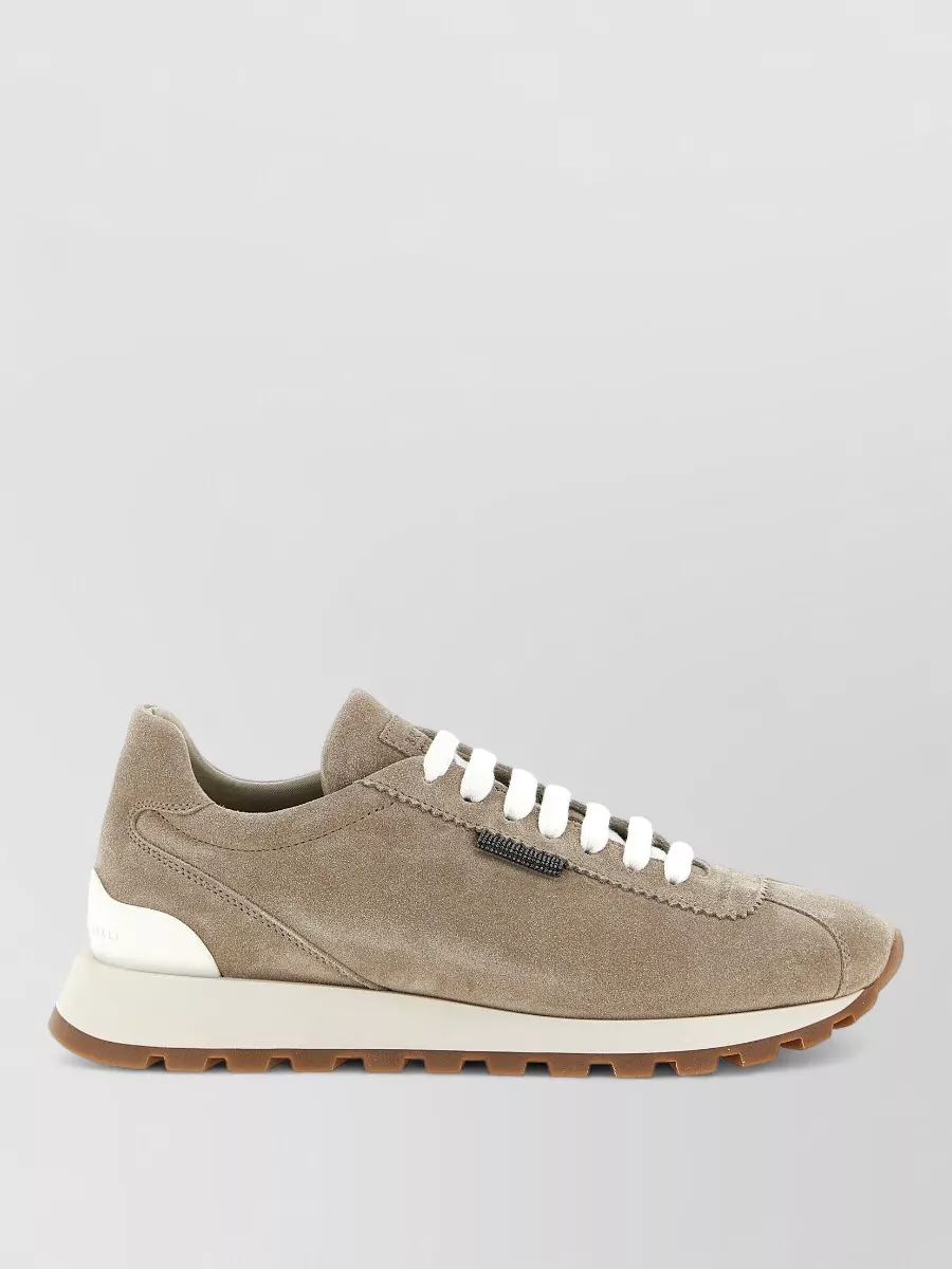 Brunello Cucinelli Suede Lace-Up Sneakers
