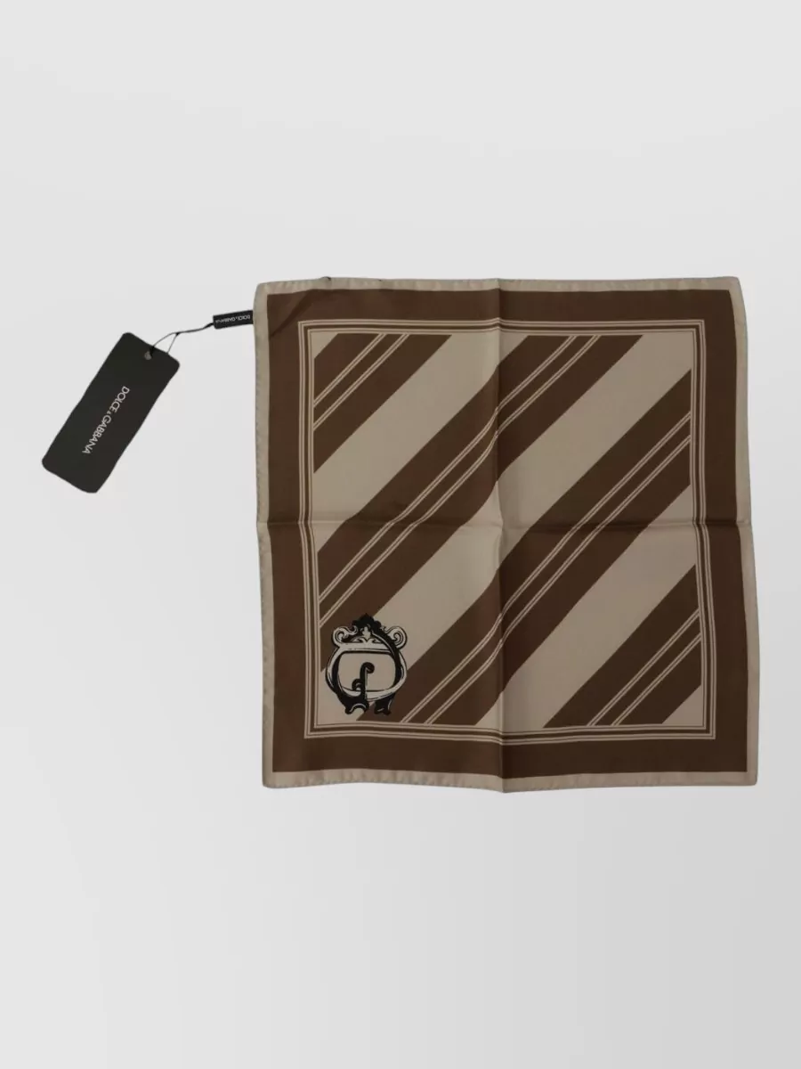 Dolce&Gabbana silk striped square scarf