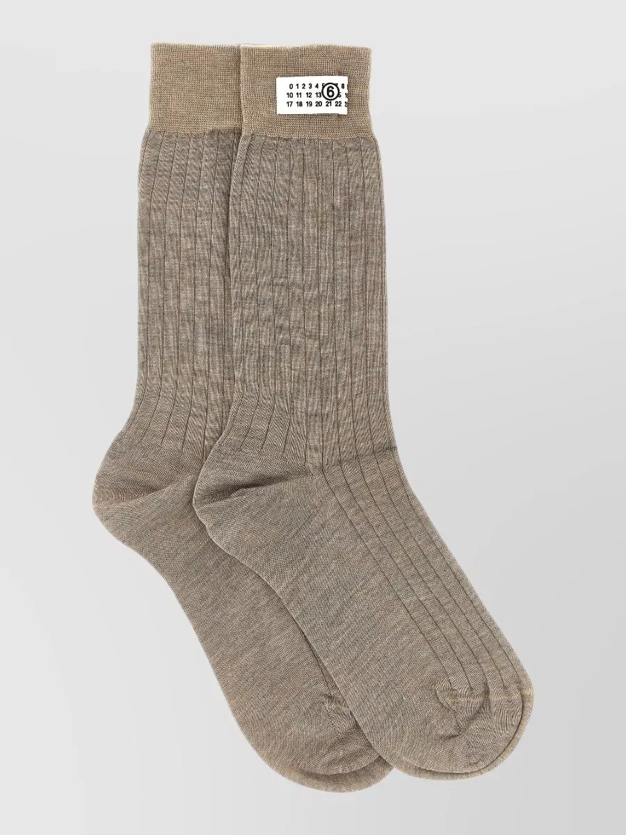 Mm6 Maison Margiela Wool Ribbed Socks
