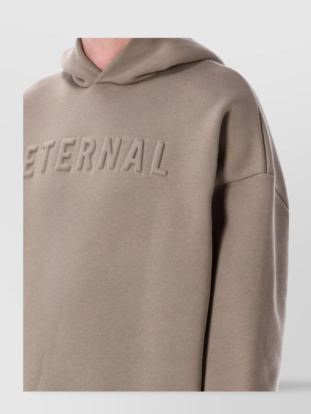 Shop Fear Of God Eternal Hoodie Drop Shoulders