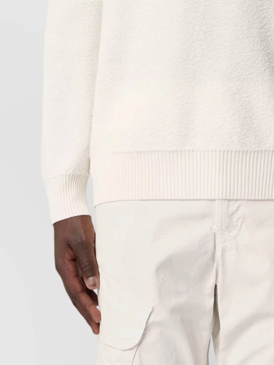 Stone Island Virgin Wool Ribbed Loose-Fit Sweater