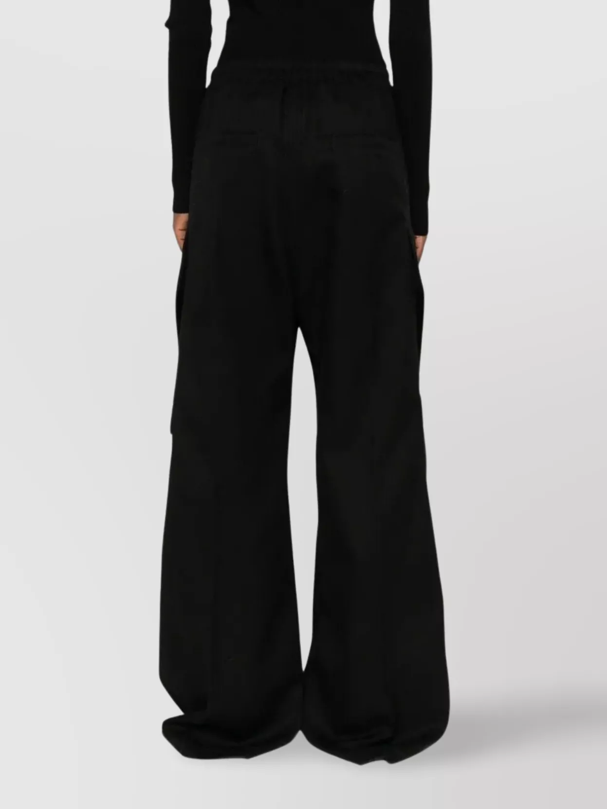Rick Owens Drawstring Waist Wide Leg Trousers
