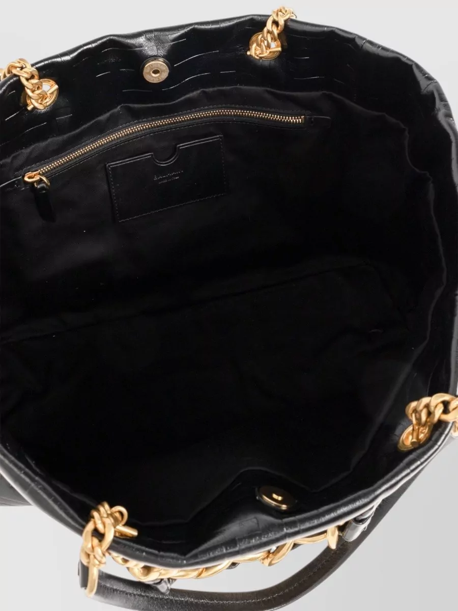 Balmain 1945 Large Leather Shoulder Bag