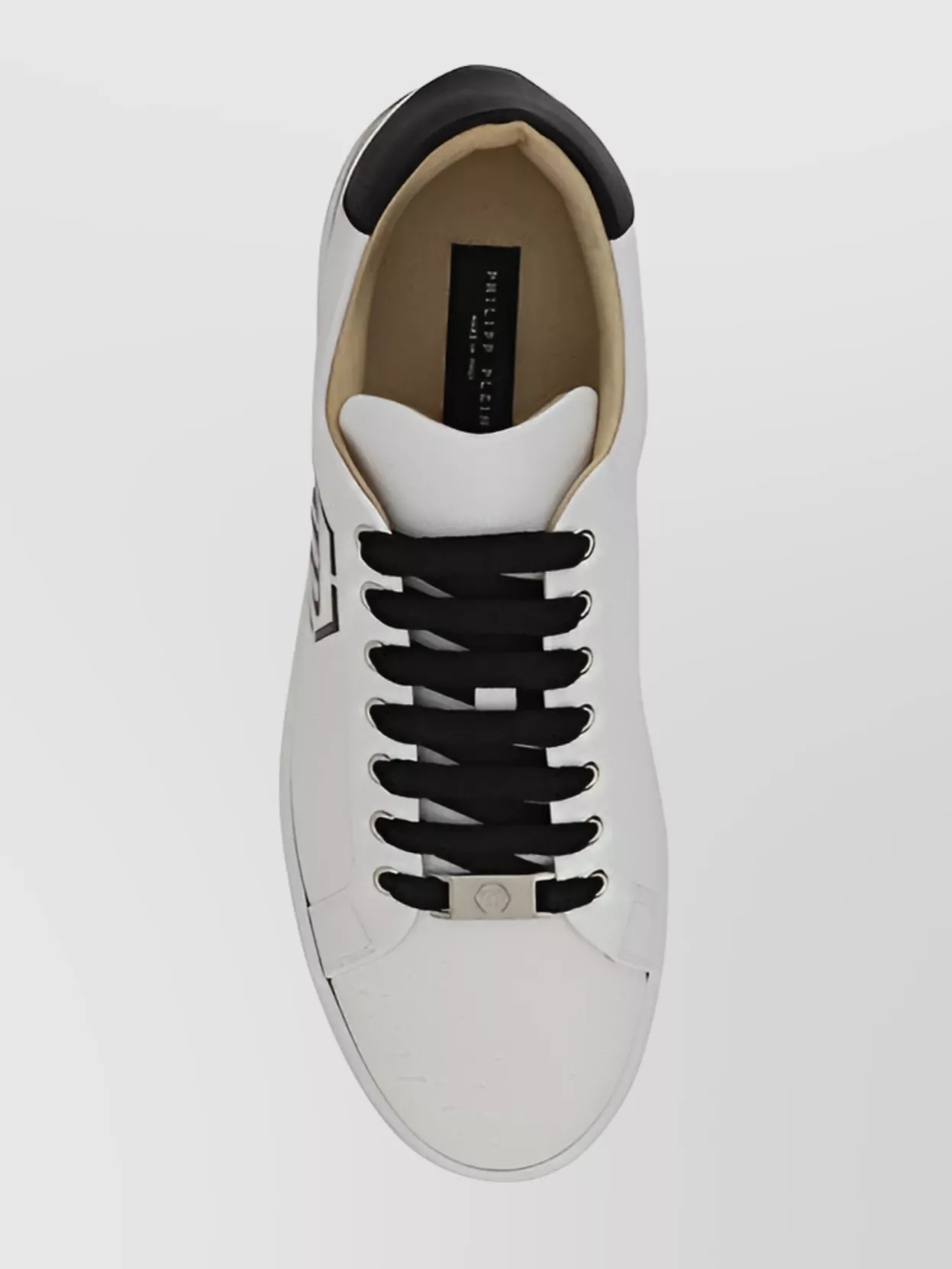 Philipp Plein Bold Leather Round Toe Sneakers